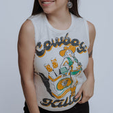 Crop Top Country Deep Cowboy Killer White 006